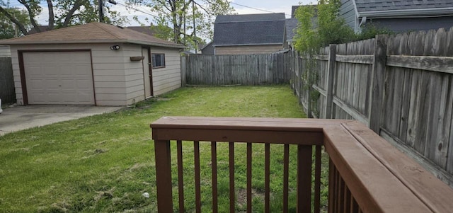 2210 Taylor Ave, Racine, WI 53403 - view of yard featuring an outdoor structure, a detached garage, and driveway