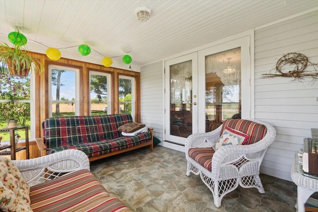 W7211 Pine Rd, Thorp, WI 54771 - sunroom / solarium with french doors