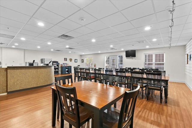 832 N 6th St Unit 118, Sheboygan, WI 53081 - dining space with light wood-style floors, baseboards, and recessed lighting