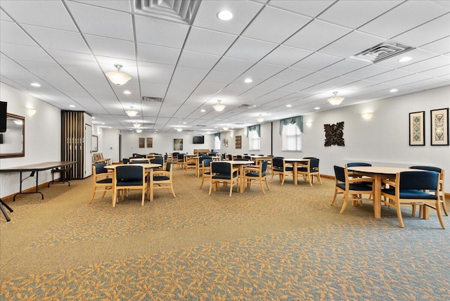 832 N 6th St Unit 118, Sheboygan, WI 53081 - dining space featuring carpet, baseboards, and recessed lighting