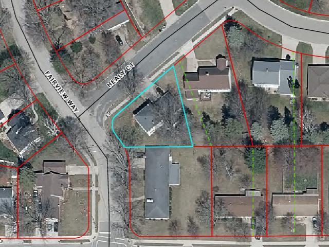 108 Healy Ct, Shawano, WI 54166 - aerial map of property and surrounding area featuring property parcel outlined