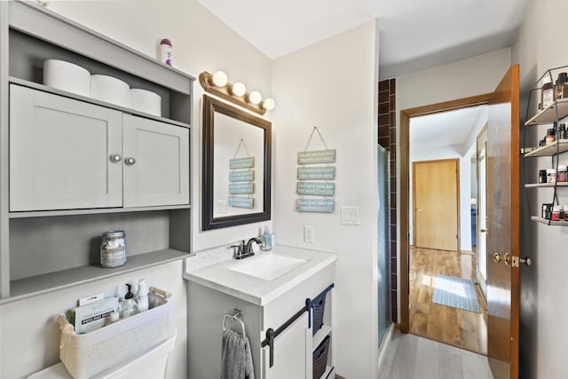 N101W16063 Santa Fe Dr, Germantown, WI 53022 - full bath featuring curtained shower, vanity, and toilet