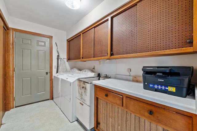 3324 County Highway Cc, Slinger, WI 53086 - washroom with cabinet space and washing machine and dryer