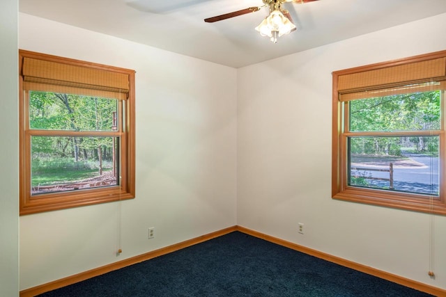 N9056 16th Ave, Neshkoro, WI 54960 - unfurnished room with carpet, a ceiling fan, and baseboards