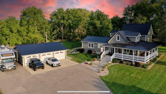 76 Hillside Rd, Edgerton, WI 53534 - view of aerial view at dusk