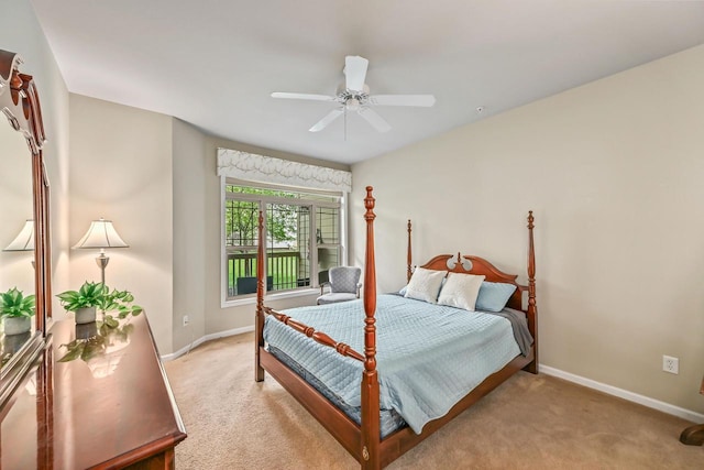 8687 S Deerwood Ln, Franklin, WI 53132 - bedroom with carpet, baseboards, and ceiling fan
