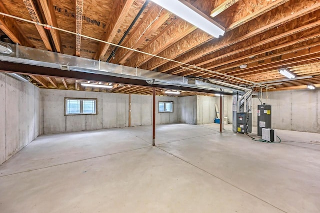 8687 S Deerwood Ln, Franklin, WI 53132 - basement with heating unit and electric water heater