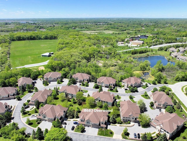 8687 S Deerwood Ln, Franklin, WI 53132 - aerial view of residential area with a large body of water