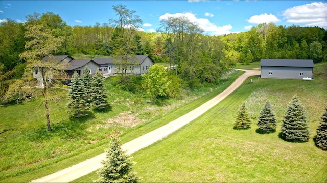 S1579 Butler Rd, Hillsboro, WI 54634 - aerial view of property and surrounding area featuring a heavily wooded area