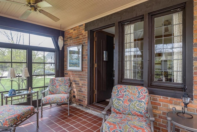 1030 Washington Ave, Oshkosh, WI 54901 - sunroom with ceiling fan