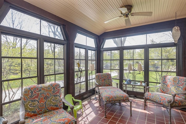 1030 Washington Ave, Oshkosh, WI 54901 - sunroom with ceiling fan and vaulted ceiling