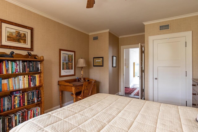 1030 Washington Ave, Oshkosh, WI 54901 - bedroom featuring ornamental molding