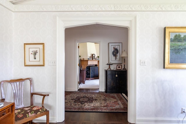 1030 Washington Ave, Oshkosh, WI 54901 - corridor featuring wood finished floors and baseboards