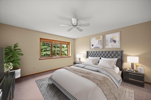 W159N4835 Graysland Dr Unit E, Menomonee Falls, WI 53051 - bedroom with carpet, baseboards, and ceiling fan