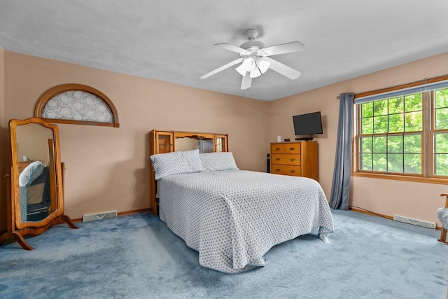 3226 W Twin Willow Ct, Appleton, WI 54914 - bedroom featuring carpet flooring, baseboards, and a ceiling fan