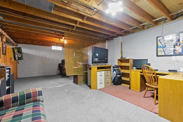 3226 W Twin Willow Ct, Appleton, WI 54914 - below grade area featuring carpet and an office area