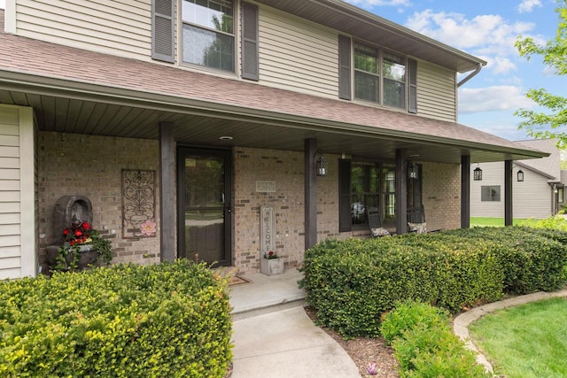 3226 W Twin Willow Ct, Appleton, WI 54914 - property entrance featuring covered porch and brick siding