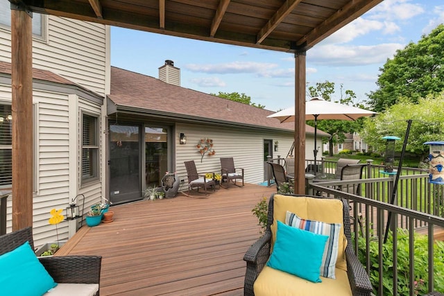 3226 W Twin Willow Ct, Appleton, WI 54914 - view of wooden deck