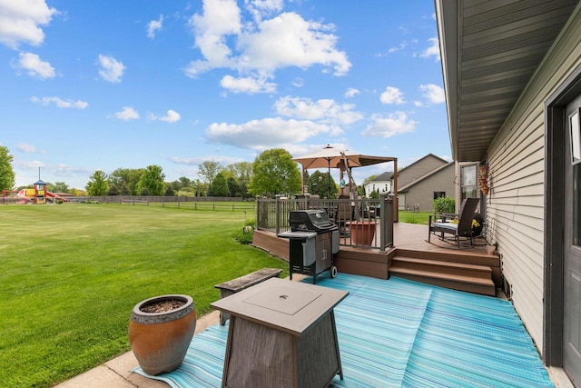 3226 W Twin Willow Ct, Appleton, WI 54914 - wooden deck featuring grilling area