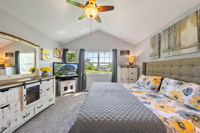 690 Valleyview Ct Unit 35-22, Lake Geneva, WI 53147 - bedroom featuring carpet flooring and vaulted ceiling