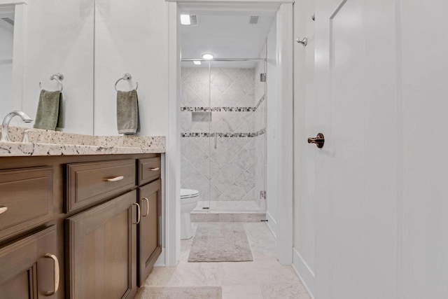 833 Red Hawk Dr, Walworth, WI 53184 - full bathroom with toilet, vanity, and a shower stall