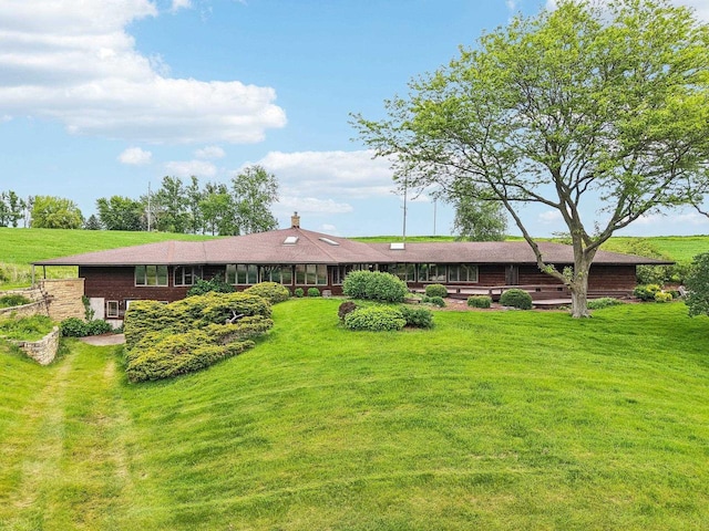 1510 County Road Qq, Mineral Point, WI 53565 - back of house with a lawn