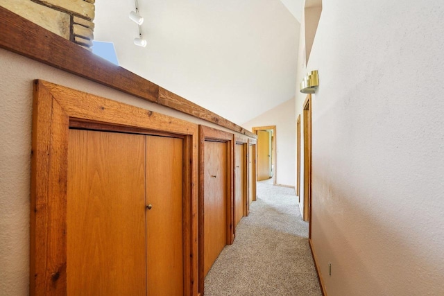 1510 County Road Qq, Mineral Point, WI 53565 - hall with light carpet and lofted ceiling