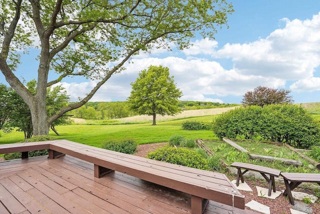 1510 County Road Qq, Mineral Point, WI 53565 - wooden deck with a lawn