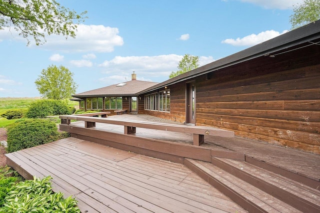 1510 County Road Qq, Mineral Point, WI 53565 - view of wooden deck