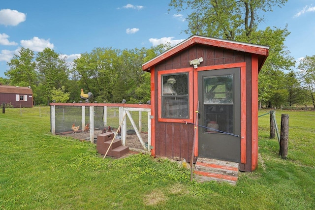 354 Pine Ct, Muscoda, WI 53573 - view of poultry coop with a lawn