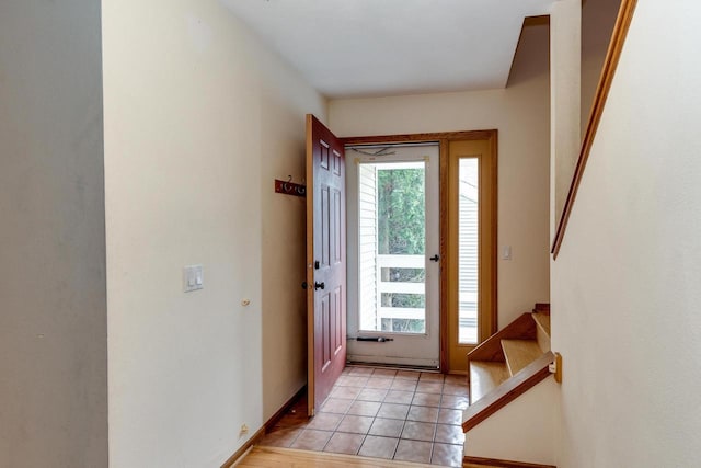 7423 Cedar Creek Trl, Madison, WI 53717 - foyer entrance with stairway and baseboards