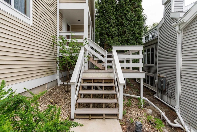 7423 Cedar Creek Trl, Madison, WI 53717 - entrance to property featuring a wooden deck