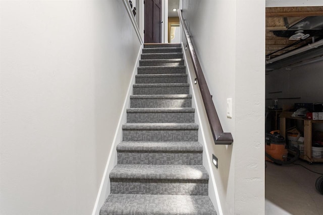 W4949 Cottage Ln, Sherwood, WI 54169 - stairs featuring baseboards
