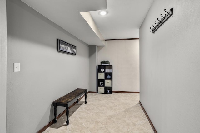 W5841 Easter Lily Dr, Appleton, WI 54915 - hall with light tile patterned floors and baseboards
