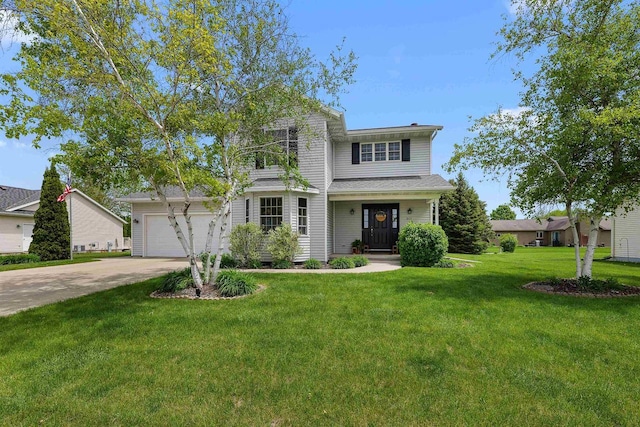 665 N Prairie Rd, Fond Du Lac, WI 54935 - traditional-style home featuring concrete driveway, a front lawn, and an attached garage