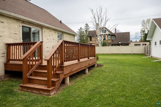1223 Macarthur Ave, Ashland, WI 54806 - view of yard featuring a wooden deck