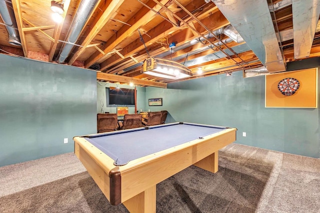 3687 Foxwoods Ln, Abrams, WI 54101 - rec room with carpet and billiards