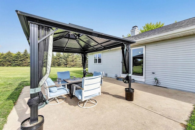 3687 Foxwoods Ln, Abrams, WI 54101 - view of patio / terrace featuring a gazebo