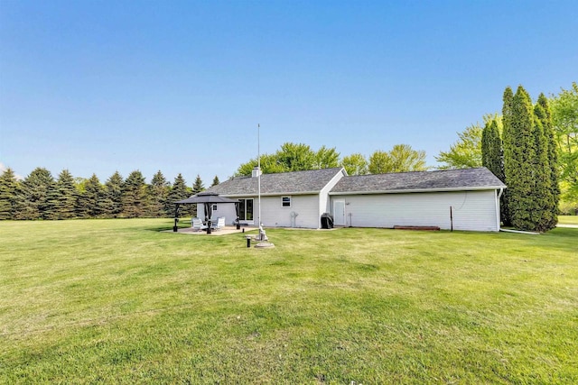 3687 Foxwoods Ln, Abrams, WI 54101 - rear view of property with a gazebo and a lawn