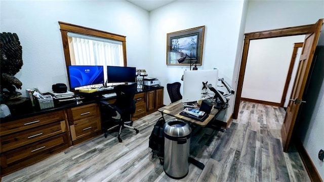 N528 Park Dr, New Auburn, WI 54757 - home office with wood finished floors