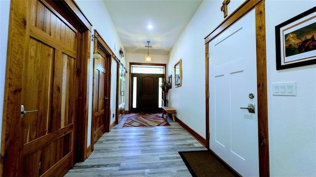 N528 Park Dr, New Auburn, WI 54757 - entryway with wood finished floors and baseboards