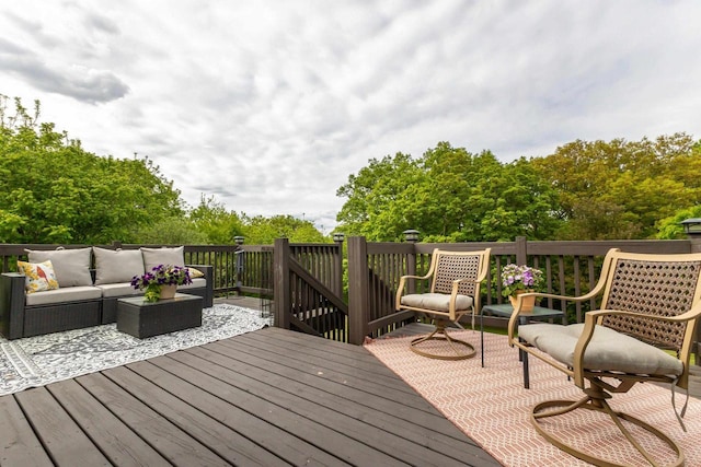 1320 Raymond Ct, Platteville, WI 53818 - wooden terrace featuring an outdoor living space