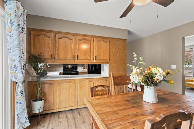 1651 4th St, Port Edwards, WI 54469 - dining area with ceiling fan and light wood finished floors