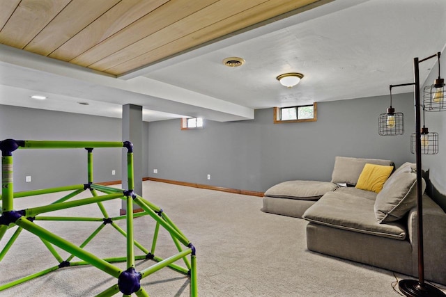4705 Winnequah Rd, Monona, WI 53716 - playroom with carpet flooring and baseboards