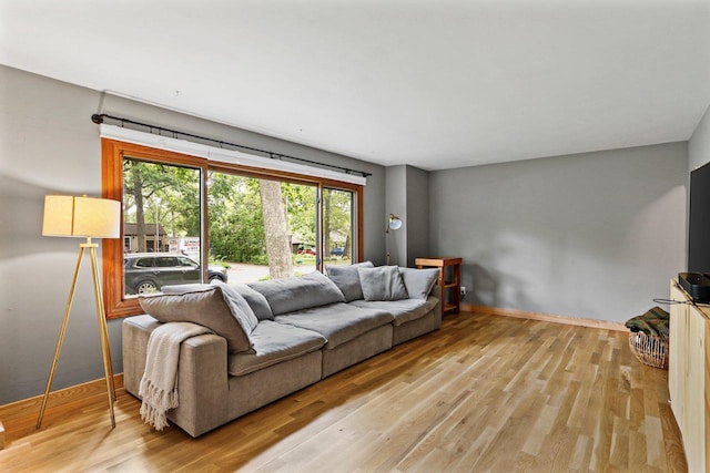 4705 Winnequah Rd, Monona, WI 53716 - living room with light wood-type flooring and baseboards