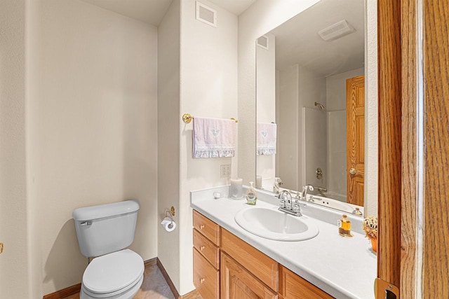705 Red Fox, Fond Du Lac, WI 54937 - bathroom with toilet, vanity, and baseboards