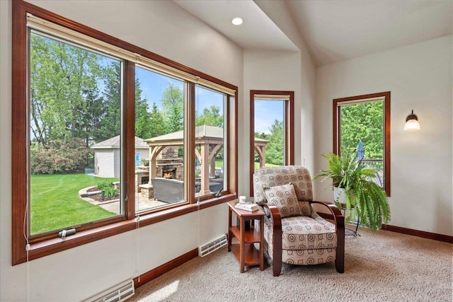 7197 Welford Pl, Sun Prairie, WI 53590 - sitting room featuring carpet and baseboards