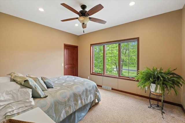 7197 Welford Pl, Sun Prairie, WI 53590 - carpeted bedroom with recessed lighting, baseboards, and ceiling fan