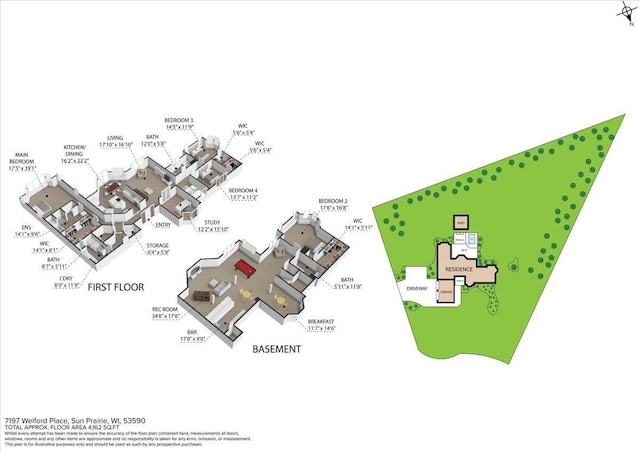 7197 Welford Pl, Sun Prairie, WI 53590 - floor plan / room layout