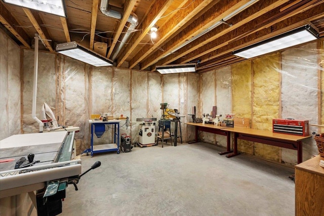 7197 Welford Pl, Sun Prairie, WI 53590 - unfinished below grade area featuring a workshop area